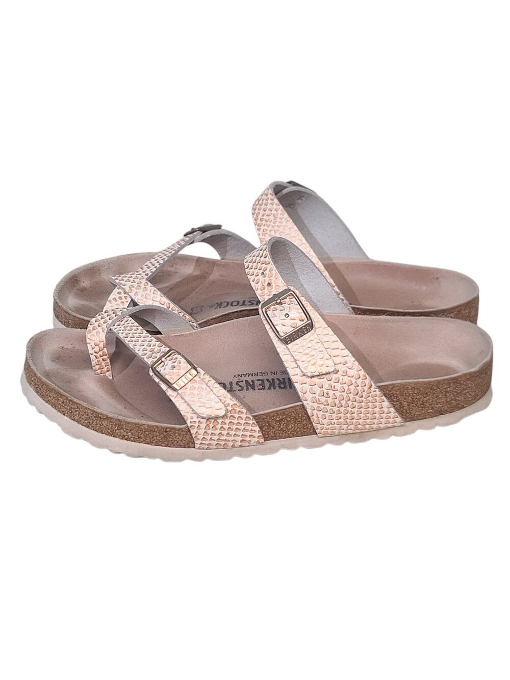 Birkenstock Mayari Metallic Snakeskin Sandals 40 9